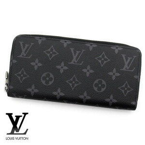 Louis Vuitton Monogram Eclipse Black Zippy Wallet Zipper Coin